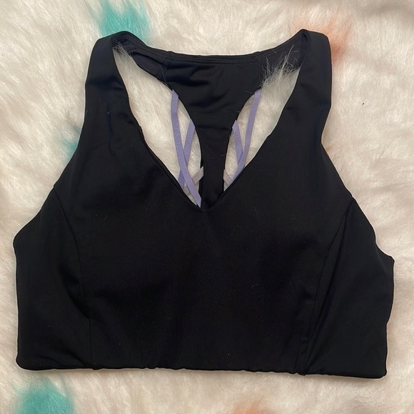 Fabletics Black and Blue Sports Bra Size Medium - Picture 1 of 4
